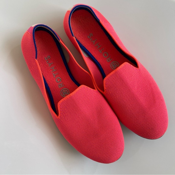 Rare 🦄 Rothy’s Loafer in Flamingo Pink Size 9 Women’s